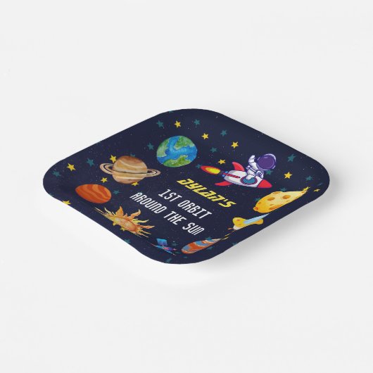 Assiettes En Carton Espace Extérieur Thème 1er Anniversaire Plaque Pap (Angulaire)