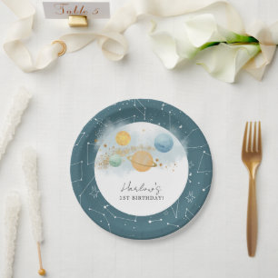 Assiettes En Carton Espace extra-atmosphérique Premier voyage autour d