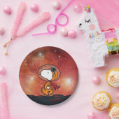 Assiettes En Carton ESPACE | Snoopy Geometry Moon Walk (Fête)