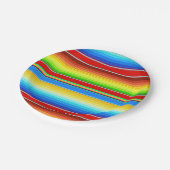 Assiettes En Carton Espagnol traditionnel couvrant mexicain vibrant (Angle)