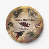 Assiettes En Carton Espèces de dragon Imaginaire amusant Anniversaire  (Devant)