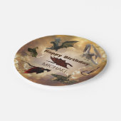 Assiettes En Carton Espèces de dragon Imaginaire amusant Anniversaire  (Angle)