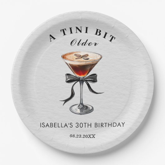 Assiettes En Carton Espresso Martini Tini Bit Older Birthday Party (Devant)