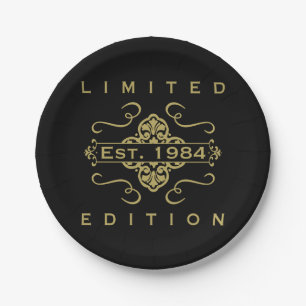 Assiettes En Carton Est. 1984 40e anniversaire