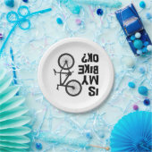 Assiettes En Carton Est Mon Vélo OK Funny VTT (Fête)