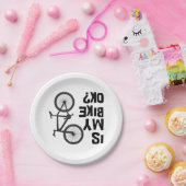 Assiettes En Carton Est Mon Vélo OK Funny VTT (Fête)