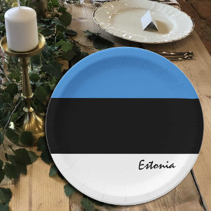 Assiettes En Carton Estonien Plaques Drapeau, fête, sports, Estonie