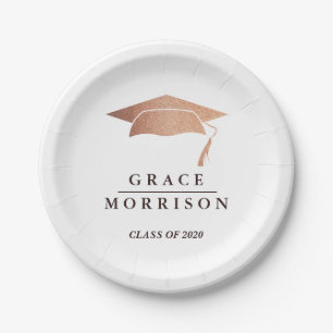 Assiettes En Carton Et à la mode obtention du diplôme personnalisée