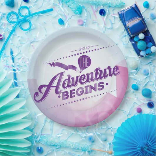 Assiettes En Carton Et Donc L'Aventure Commence (Fête)