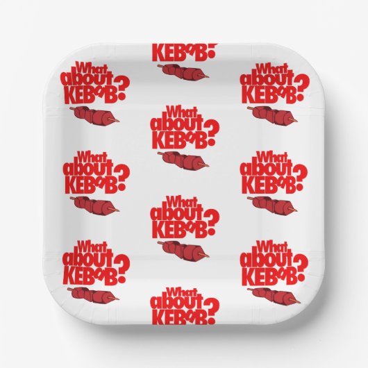 Assiettes En Carton Et Kebab ? Viande brochée (Recto)