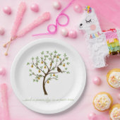 Assiettes En Carton Et un perdrix dans un poirier (Fête)