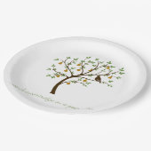 Assiettes En Carton Et un perdrix dans un poirier (Angle)