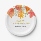 Assiettes En Carton Etanche Thanksgiving (Devant)