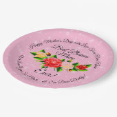 Assiettes En Carton Étape Mère Bonus Mère Fête des Mères Grand 9" (Angle)