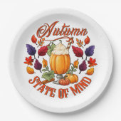 Assiettes En Carton État D'Esprit D'Automne (Devant)