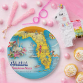 Assiettes En Carton État Sunshine - Floride  (Fête)