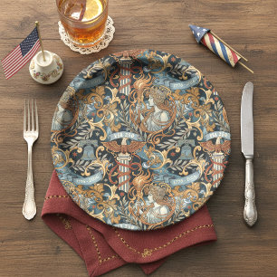 Assiettes En Carton États-Unis 250 Liberty motif Art Nouveau ID1302