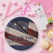 Assiettes En Carton États-Unis Anciens combattants patriotique drapeau (Fête)