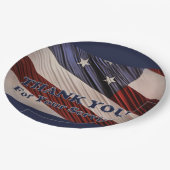 Assiettes En Carton États-Unis Anciens combattants patriotique drapeau (Angle)