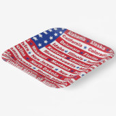 Assiettes En Carton États-Unis D'Amérique (Angulaire)