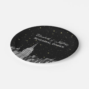 Assiettes En Carton Etch NYC ESB Skyline Star do-it-yourself Bg
