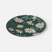 Assiettes En Carton Été blanc pâté de marguerite (Angle)