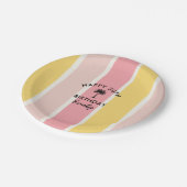 Assiettes En Carton Été Cabana Stripes Côte 30e anniversaire (Angle)