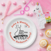 Assiettes En Carton Été Extérieur Garden Party Barbecue (Fête)