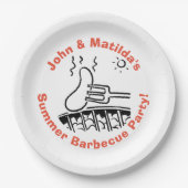 Assiettes En Carton Été Extérieur Garden Party Barbecue (Devant)