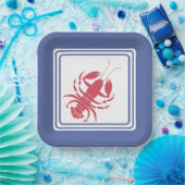 Assiettes En Carton Été Homard Thème Papier Plaque (Fête)