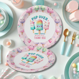 Assiettes En Carton Été Ice Pop Popsicle Crème de glace Anniversaire E