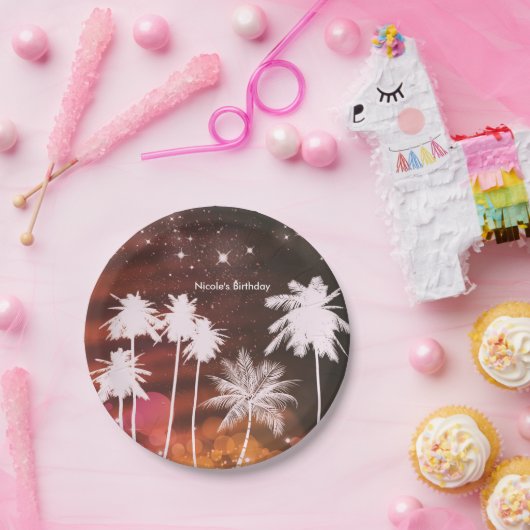 Assiettes En Carton Été Lumières Sparkthe Dance Club Anniversaire (Fête)
