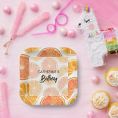 Assiettes En Carton Eté Orange Citrus Slice Anniversaire (Fête)