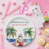 Assiettes En Carton Été Père Noël I Noël En Juillet (Fête)
