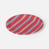 Assiettes En Carton Été Plage Rayures (Angle)