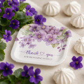 Assiettes En Carton Été Purple Delicate Violet Fleurs Merci