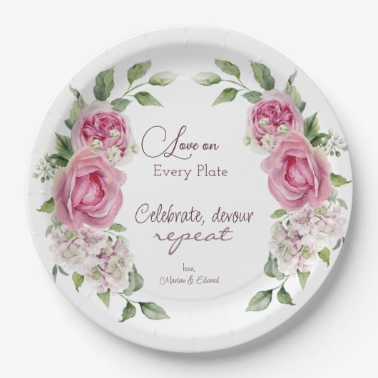 Assiettes En Carton Eternal Looms Mariage Plaque papier (Devant)