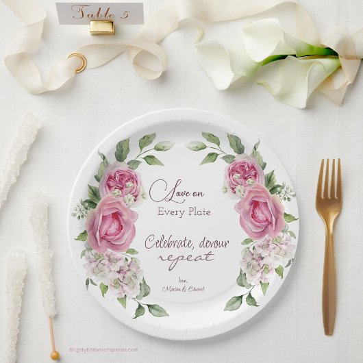 Assiettes En Carton Eternal Looms Mariage Plaque papier