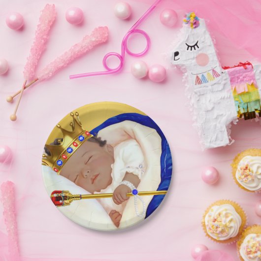 Assiettes En Carton Ethnic Royal Prince Boy Baby shower (Fête)