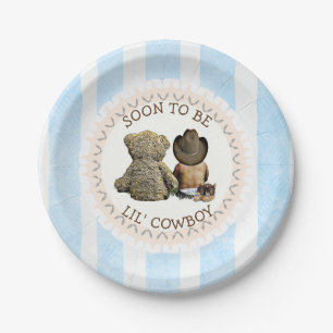 Assiettes En Carton Ethnique Bientôt être Lil' Cowboy Baby shower Papi