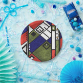 Assiettes En Carton Ethno africain sans couture traditionnelle motif (Fête)