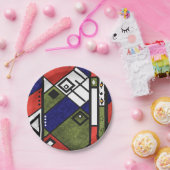 Assiettes En Carton Ethno africain sans couture traditionnelle motif (Fête)