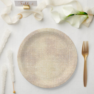 Assiettes En Carton Étincelle en or blanc glam