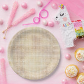 Assiettes En Carton Étincelle en or blanc glam (Fête)