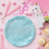 Assiettes En Carton Étincelles Bijoux Boucles Crystals Chic Pastel Ble (Fête)