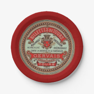 Assiettes En Carton Étiquette alimentaire vintage Français Fromage