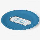 Assiettes En Carton Étiquette fait maison de nourriture de 100% (Angle)