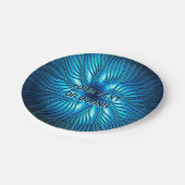 Assiettes En Carton Étoile bleue sculptée (Angle)