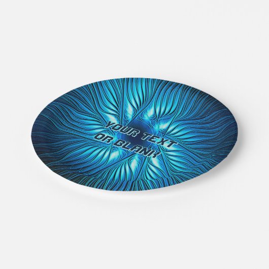 Assiettes En Carton Étoile bleue sculptée (Angle)