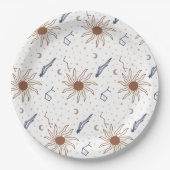 Assiettes En Carton Étoile céleste, soleil et lune (Devant)